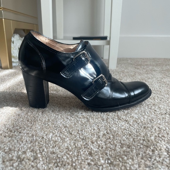 Vintage Hobbs 2-Buckle Black Leather Heels - Women’s EU 40 - Picture 9 of 9
